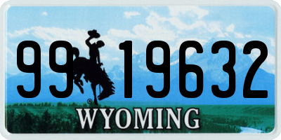 WY license plate 9919632