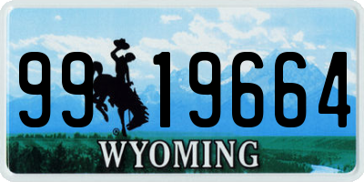 WY license plate 9919664