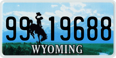 WY license plate 9919688