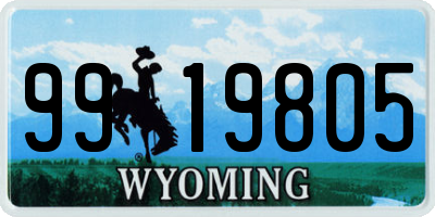 WY license plate 9919805
