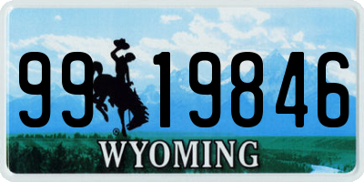 WY license plate 9919846