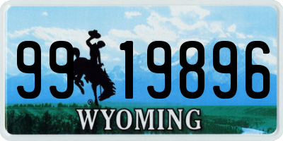 WY license plate 9919896