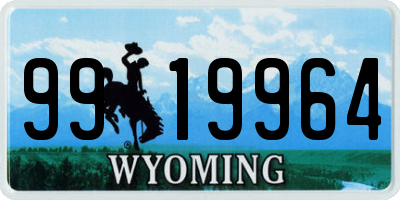 WY license plate 9919964