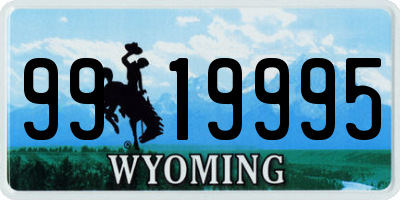 WY license plate 9919995