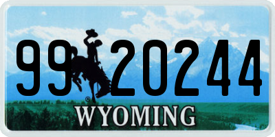 WY license plate 9920244