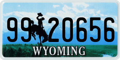 WY license plate 9920656