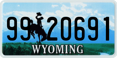 WY license plate 9920691