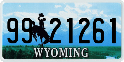 WY license plate 9921261
