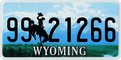 WY license plate 9921266