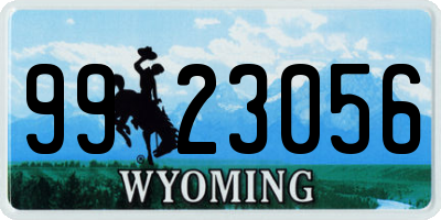 WY license plate 9923056