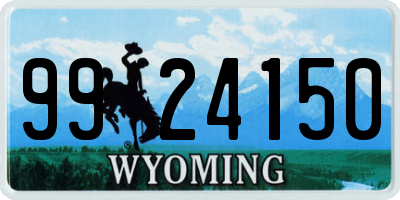 WY license plate 9924150
