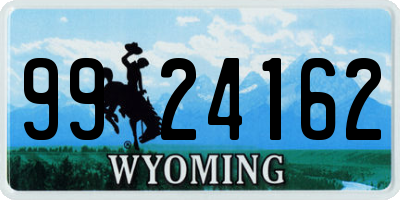 WY license plate 9924162
