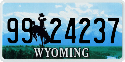 WY license plate 9924237