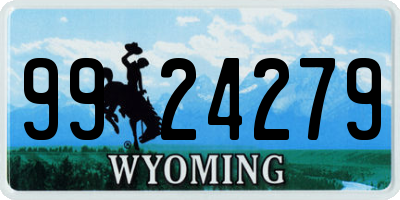 WY license plate 9924279