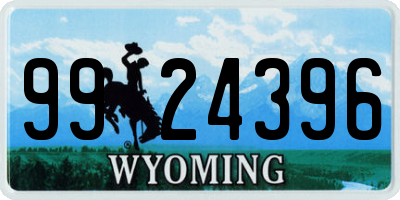 WY license plate 9924396