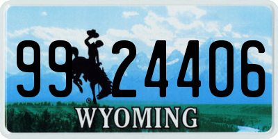 WY license plate 9924406
