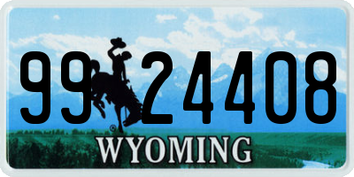 WY license plate 9924408