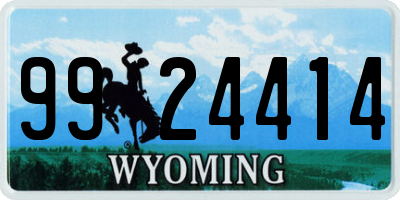 WY license plate 9924414