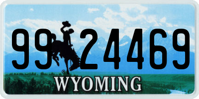 WY license plate 9924469