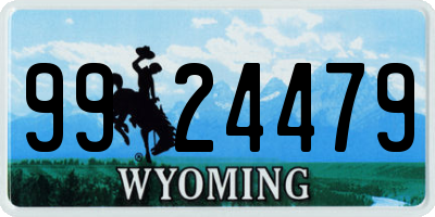 WY license plate 9924479