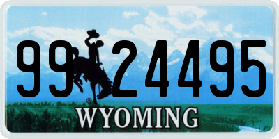 WY license plate 9924495
