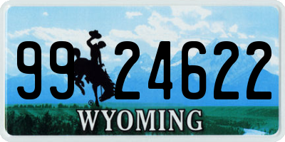 WY license plate 9924622