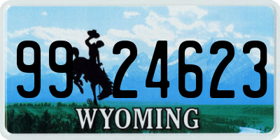 WY license plate 9924623