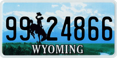WY license plate 9924866