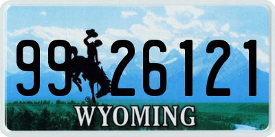 WY license plate 9926121