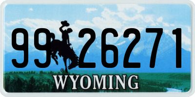 WY license plate 9926271