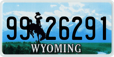 WY license plate 9926291