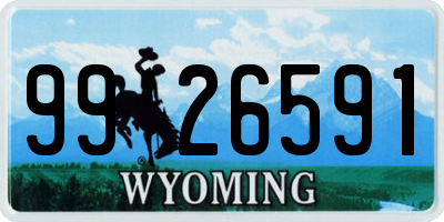 WY license plate 9926591