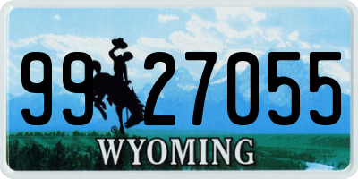 WY license plate 9927055