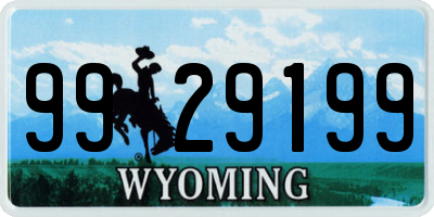 WY license plate 9929199