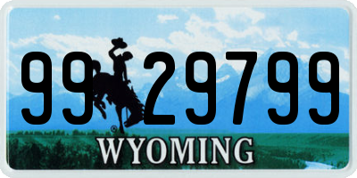 WY license plate 9929799