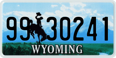 WY license plate 9930241