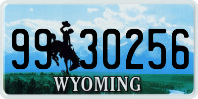 WY license plate 9930256