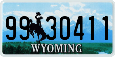 WY license plate 9930411