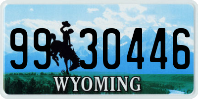 WY license plate 9930446