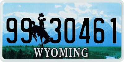 WY license plate 9930461