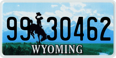 WY license plate 9930462