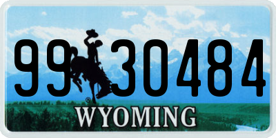 WY license plate 9930484