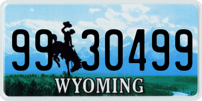 WY license plate 9930499