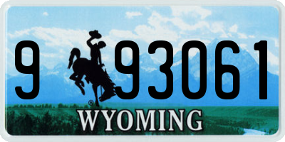 WY license plate 993061