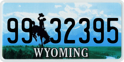 WY license plate 9932395