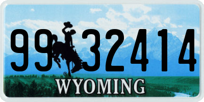 WY license plate 9932414