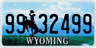 WY license plate 9932499