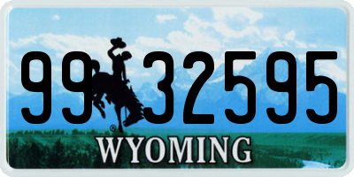WY license plate 9932595