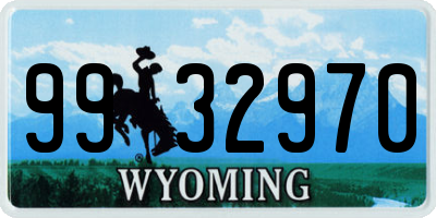 WY license plate 9932970