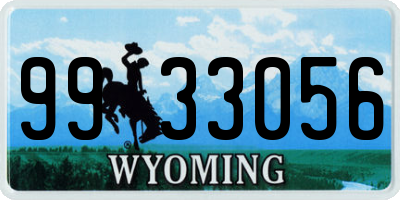 WY license plate 9933056